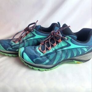 Merrell Women's Blue and Green Trail Running Shoes